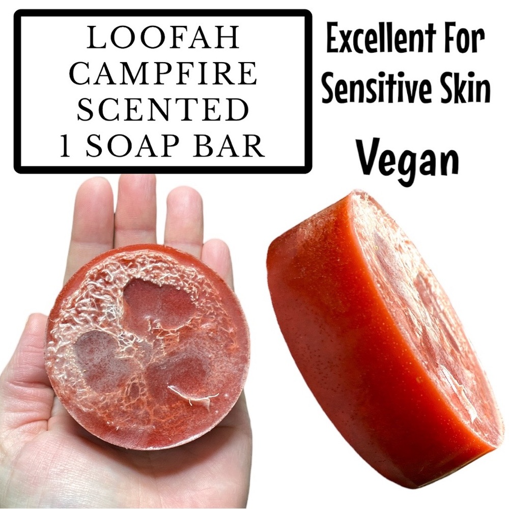 1 Bar, Campfire, Loofah Soap, Handmade, Great Gift Idea! ( PRICE FIRM )